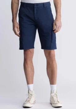 Hiero Men's Cargo Shorts, Midnight Blue - BM24270