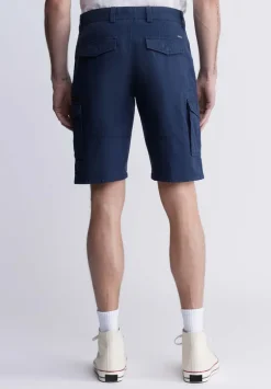 Hiero Men's Cargo Shorts, Midnight Blue - BM24270