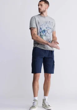 Hiero Men's Cargo Shorts, Midnight Blue - BM24270