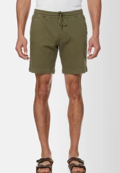 Higgers Cotton Twill Blend Shorts, Army Green - BM23934