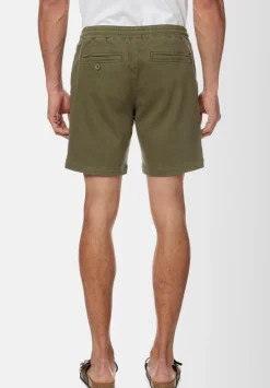 Higgers Cotton Twill Blend Shorts, Army Green - BM23934