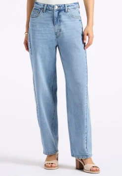 High Rise Barrel Barbara Women's Jeans, Vintage Blue - BL16072