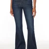 High Rise Flare Joplin Women's Jeans, Indigo Sanded - BL15998