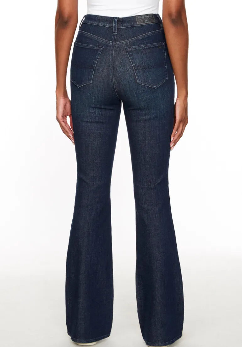 High Rise Flare Joplin Women's Jeans, Indigo Sanded - BL15998