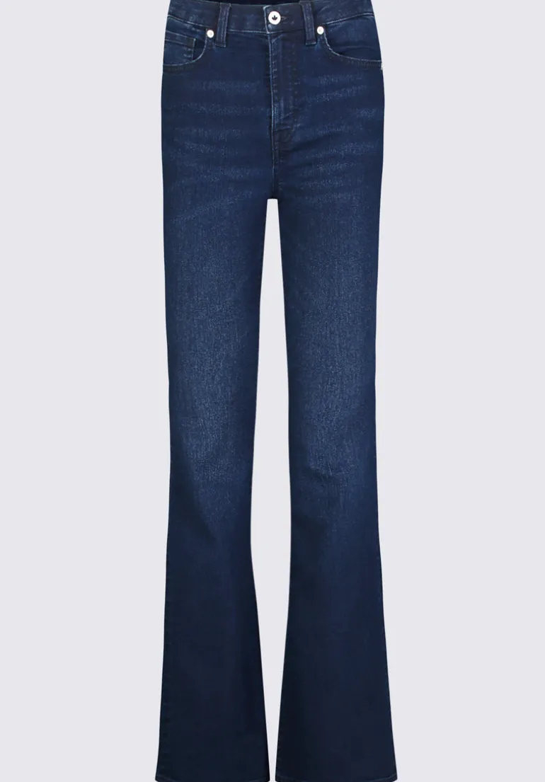 High Rise Flare Joplin Women's Jeans, Indigo Sanded - BL15998