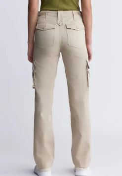 High Rise Loose Straight Jane Women's Pants, Beige - BL15975