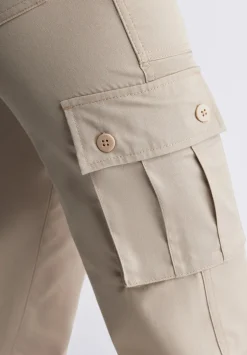 High Rise Loose Straight Jane Women's Pants, Beige - BL15975
