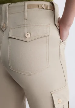 High Rise Loose Straight Jane Women's Pants, Beige - BL15975
