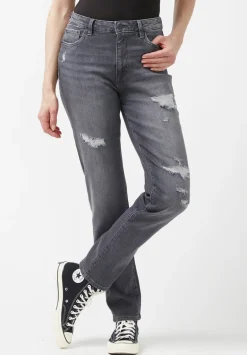 High Rise Straight Jayden Women's Jeans, Grey - BL15845