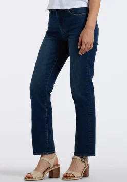 High Rise Straight Jayden Women's Jeans, Indigo Contrast - BL16062