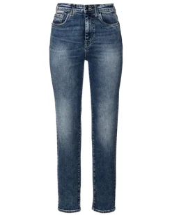 High Rise Straight Jayden Women's Jeans, Stonewashed Indigo - BL15836