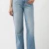 High Rise Wide Leg Addie Women's Jeans, Light Blue - BL15901