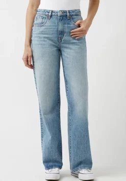 High Rise Wide Leg Addie Women's Jeans, Light Blue - BL15901