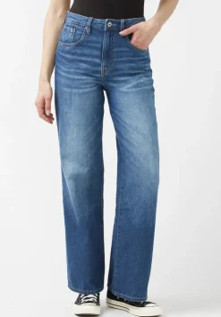 High Rise Wide Leg Addie Women's Jeans, Indigo - BL15817