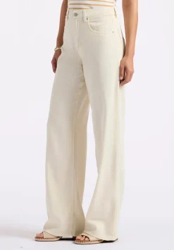 High Rise Wide Leg Addie Women's Pants, Vanilla Ice - BL16083