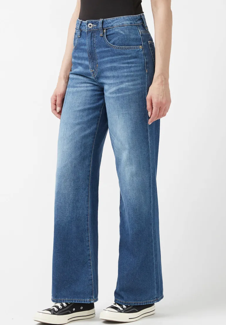 High Rise Wide Leg Addie Women's Jeans, Indigo - BL15817