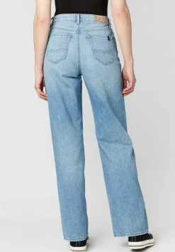 High Rise Wide Leg Addie Women's Jeans, Medium Blue - BL15793