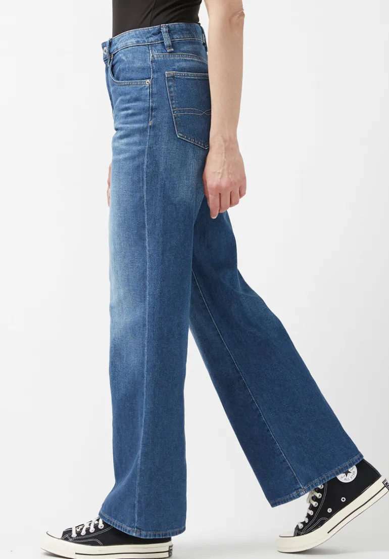 High Rise Wide Leg Addie Women's Jeans, Indigo - BL15817
