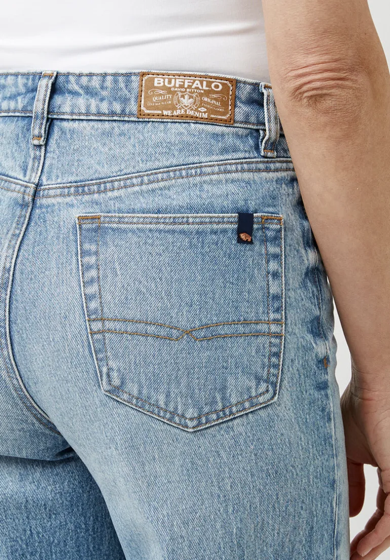 High Rise Wide Leg Addie Women's Jeans, Light Blue - BL15901