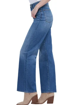 High Rise Wide Leg Addie Women's Jeans, Indigo - BL15817