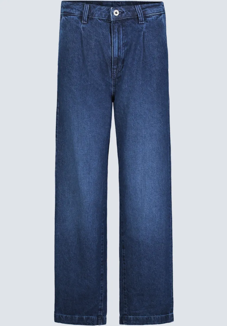 High Rise Wide Leg Addie Women's Jeans, Indigo Contrast - BL16002