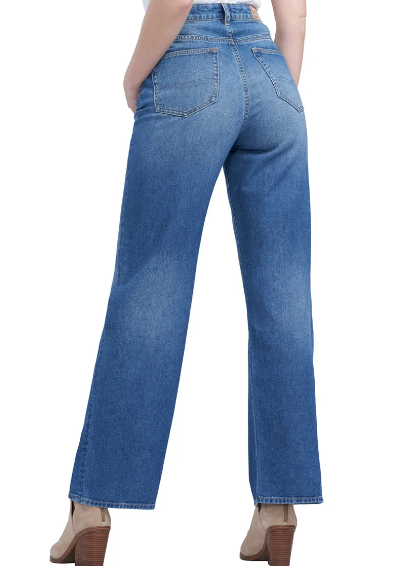High Rise Wide Leg Addie Women's Jeans, Indigo - BL15817