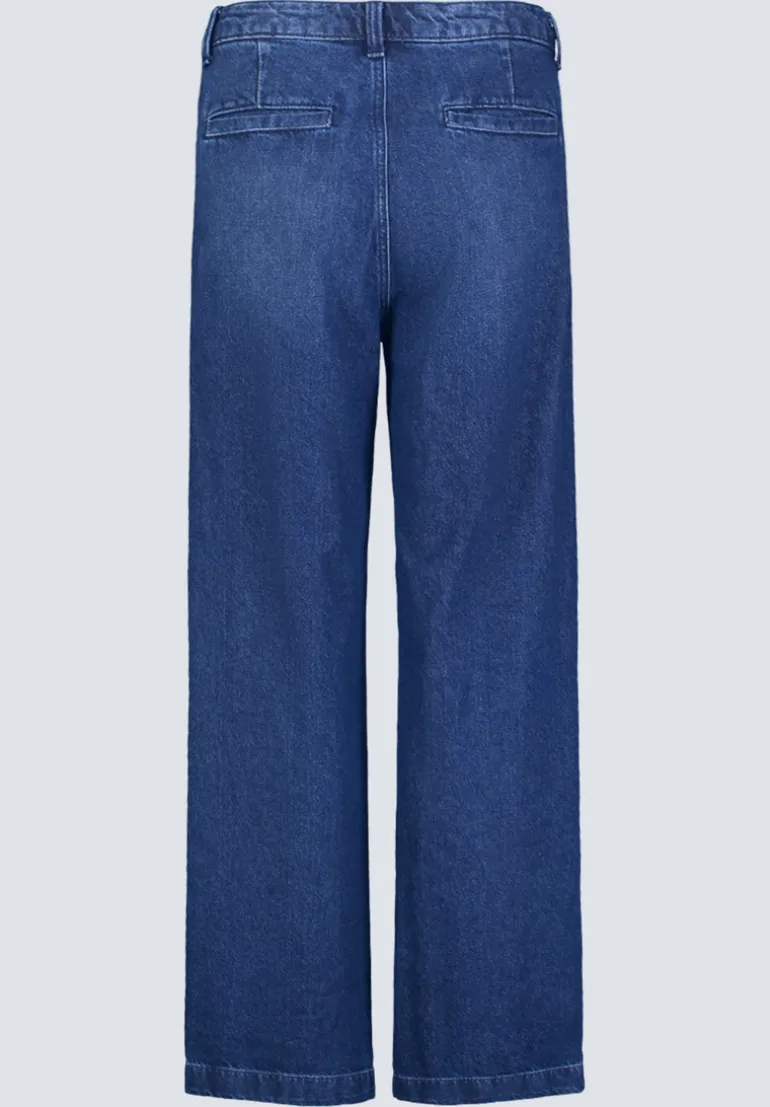 High Rise Wide Leg Addie Women's Jeans, Indigo Contrast - BL16002