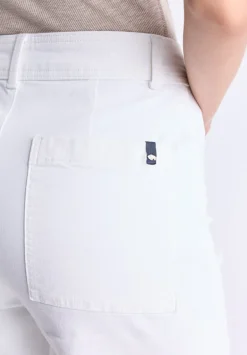 High Rise Wide Leg Adele Women's Soft Wash Jeans, White - BL16012