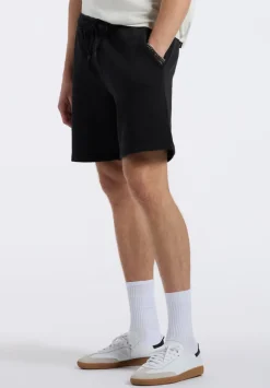 Hilston Men's Fleece Relaxed Shorts, Black - BM24536