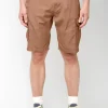 Hormoz Men's Cotton Cargo Shorts, Tan - BM23901