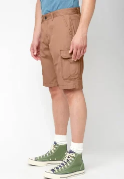 Hormoz Men's Cotton Cargo Shorts, Tan - BM23901