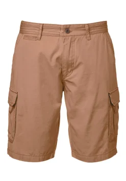 Hormoz Men's Cotton Cargo Shorts, Tan - BM23901