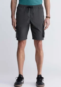 Hult Men’s Drawstring Cargo Shorts, Charcoal - BM24342