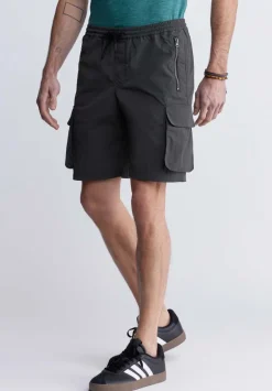 Hult Men’s Drawstring Cargo Shorts, Charcoal - BM24342