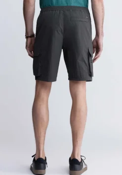 Hult Men’s Drawstring Cargo Shorts, Charcoal - BM24342