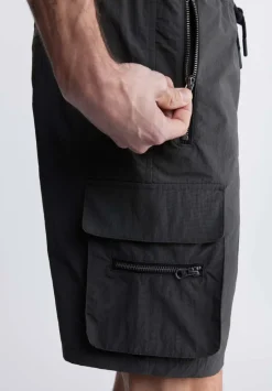 Hult Men’s Drawstring Cargo Shorts, Charcoal - BM24342