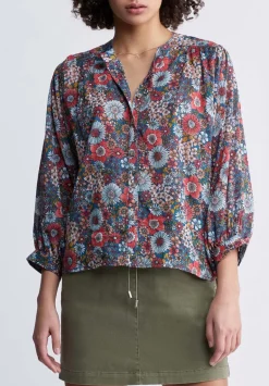 Ishara Women’s Balloon Sleeve Blouse, Floral Print - WT0079P