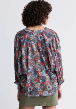 Ishara Women’s Balloon Sleeve Blouse, Floral Print - WT0079P