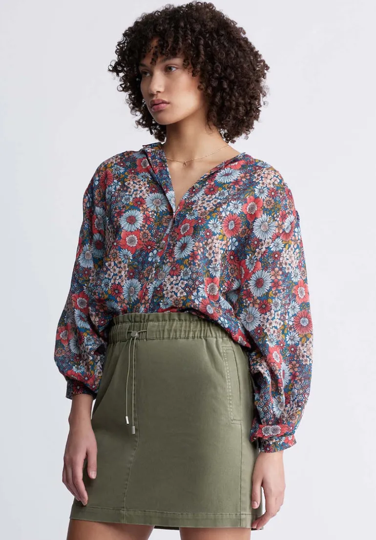 Ishara Women’s Balloon Sleeve Blouse, Floral Print - WT0079P