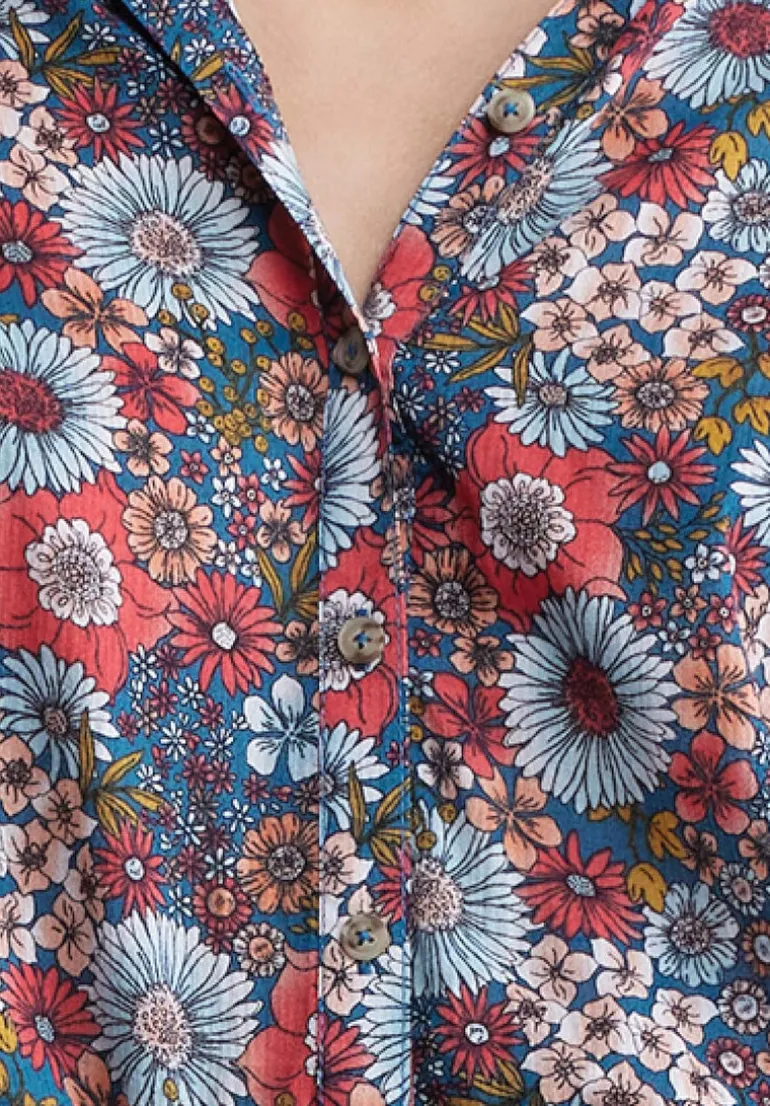 Ishara Women’s Balloon Sleeve Blouse, Floral Print - WT0079P