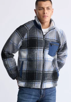 Jaik Men's Sherpa Bomber Jacket, Midnight Blue - BM24490