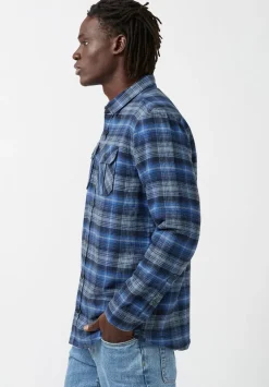 Jaral Men’s Shacket in Blue Plaid - BM24163