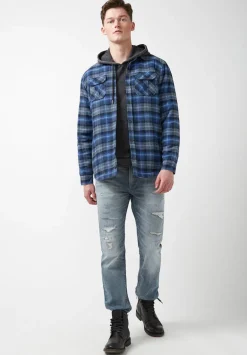 Jaral Men’s Shacket in Blue Plaid - BM24163