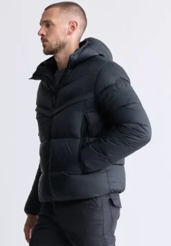 Jerome Black Men's Hooded Puffer Jacket - OBMEF006