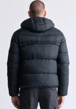 Jerome Black Men's Hooded Puffer Jacket - OBMEF006