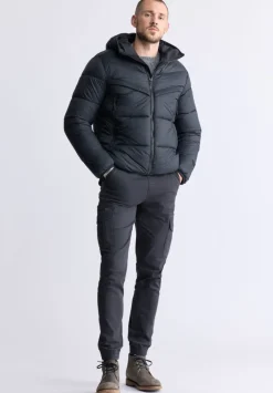 Jerome Black Men's Hooded Puffer Jacket - OBMEF006