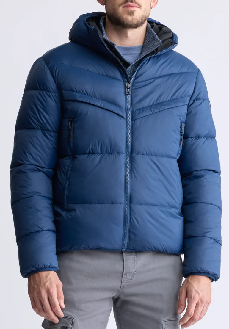 Jerome Navy Men's Hooded Puffer Jacket - OBMEF006