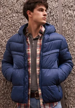 Jerome Navy Men's Hooded Puffer Jacket - OBMEF006