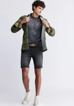 Jicama Men's Shacket in Sphagnum Green Print - BM24340