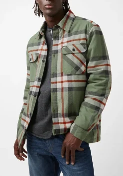 Jomon Men’s Shacket in Green Grey Plaid - BM24103
